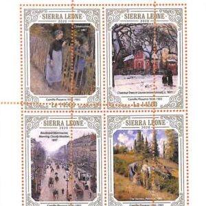 A6914 - SIERRA LEONE - ERROR MISPERF Stamp Sheet - 2020 - ART, CAMILLE PISSARRO