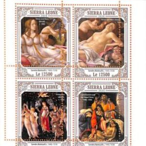 A6902 - SIERRA LEONE - ERROR MISPERF Stamp Sheet - 2020 - ART, BOTTICELLI