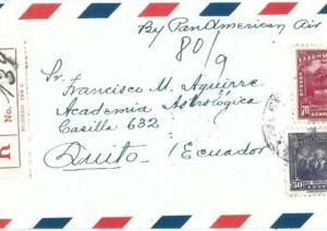 72289 - VENEZUELA  - POSTAL HISTORY -  AIRMAIL COVER to ECUADOR 1943 - CENSORED