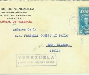 67617 - VENEZUELA - Postal History - COVER to ITALY - COCOA Agricolture 1962