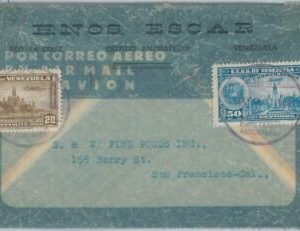 74555 - VENEZUELA - POSTAL HISTORY -  AIRMAIL COVER  to USA 1944 - CENSOR TAPE