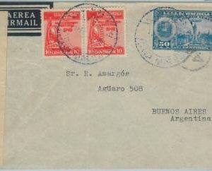 74558 - VENEZUELA - POSTAL HISTORY -  COVER  to ARGENTINA 1943  - CENSOR TAPE