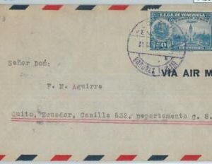 74560 - VENEZUELA - POSTAL HISTORY -  AIRMAIL COVER  to ECUADOR 1943 - CENSORED!