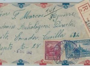 74563 - VENEZUELA - POSTAL HISTORY -  AIRMAIL COVER  to ECUADOR 1942 - CENSORED!