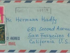 74569 - VENEZUELA - POSTAL HISTORY -  REGISTERED COVER to USA  1965