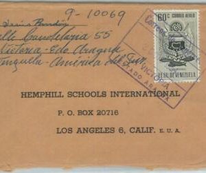 74570 - VENEZUELA - POSTAL HISTORY -  REGISTERED COVER to USA  1954