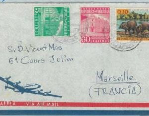 74590 - VENEZUELA - POSTAL HISTORY -   Airmail COVER to FRANCE 1960's Fauna