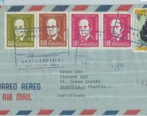 74593 - VENEZUELA - POSTAL HISTORY -  Airmail COVER to FRANCE 1964 anteater