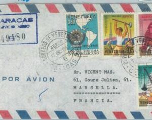 74595 - VENEZUELA - POSTAL HISTORY -  Airmail COVER to FRANCE  - Maps PETROL