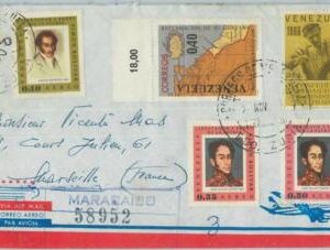 74594 - VENEZUELA - POSTAL HISTORY -  Airmail COVER to FRANCE  - Maps industry