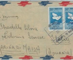 81654 - VENEZUELA - POSTAL HISTORY -  REGISTERED Airmail COVER to ITALY  1953