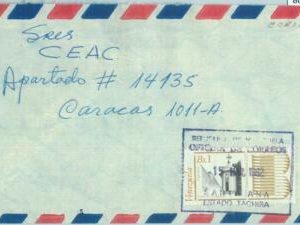 86136 - VENEZUELA - POSTAL HISTORY -  INTERNAL  Airmail COVER 1982
