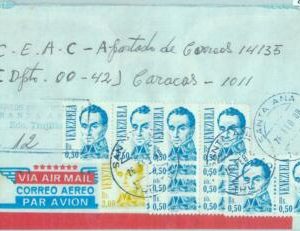 86147 - VENEZUELA - POSTAL HISTORY -  REGISTERED Airmail COVER 1988
