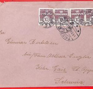 aa0644 - DENMARK - Postal History -  SKOVSTED mute postmark on COVER  1948