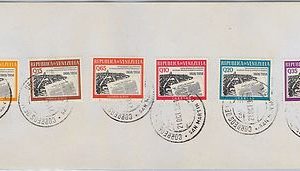 NEWSPAPERS  - VENEZUELA  - 1961 STAMPS on COVER - Scott # 743-745 , C709-C711