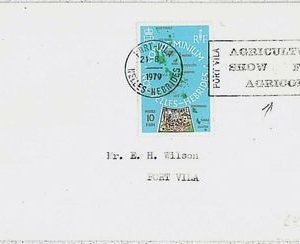 POSTAL HISTORY cover -  New Hebrides 1979 : PORT VILLA - AGRICULTURAL SHOW !