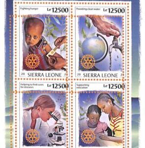A6959 - SIERRA LEONE, Error, 2020, MISPERF MINIATURE SHEET: Rotary, Medicine