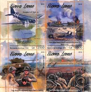 A6948 - SIERRA LEONE - ERROR MISPERF Stamp Sheet - 2019 -  MILITARY