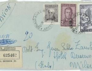 aa3099 - ARGENTINA - POSTAL HISTORY -  AIRMAIL COVER to ITALY   1960
