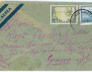 aa3091 - ARGENTINA - POSTAL HISTORY -  AIRMAIL COVER to ITALY   1956
