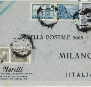 aa3096 - ARGENTINA - POSTAL HISTORY -  AIRMAIL COVER to ITALY   1950