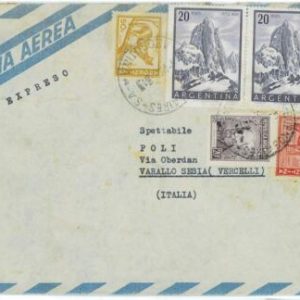 aa3098 - ARGENTINA - POSTAL HISTORY -  AIRMAIL COVER to ITALY   1960  Puma