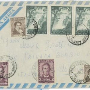 aa3104 - ARGENTINA - POSTAL HISTORY -  AIRMAIL COVER to ITALY   1959