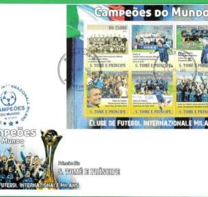 SAO TOME & PRINCE - POSTAL HISTORY - FDC COVER 2010  Football  INTER Milano
