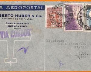 aa2793 - ARGENTINA - POSTAL HISTORY -  Airmail COVER to SWITZERLAND   1939