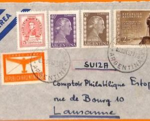 aa2798 - ARGENTINA - POSTAL HISTORY - Airmail COVER to ITALY  1952   Evita