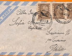 aa2797 - ARGENTINA - POSTAL HISTORY - Airmail COVER to ITALY  1954   Evita