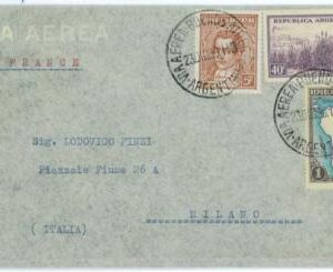 aa2961 - ARGENTINA - POSTAL HISTORY - Airmail COVER to ITALY via FRANCE 1939
