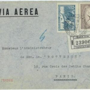 aa2966 - ARGENTINA - POSTAL HISTORY - Registered  COVER to  FRANCE  1930