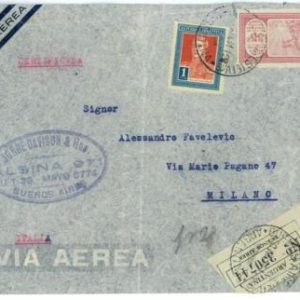 aa2974 - ARGENTINA - POSTAL HISTORY - Registered  COVER to   ITALY 1934