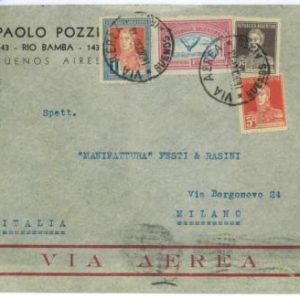 aa2976  - ARGENTINA -  POSTAL HISTORY -  Airmail COVER to ITALY   1933