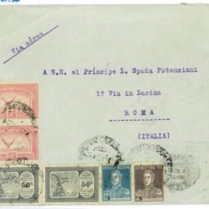 aa2973 - ARGENTINA - POSTAL HISTORY - Airmail COVER to ITALY via MARSEILLES 1929