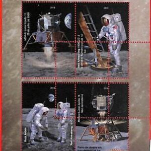 A1531 - ANGOLA - ERROR: MISSPERF  SHEET - 2019 Astronomy SPACE  Apollo 11