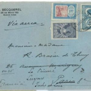 aa2981 - ARGENTINA - POSTAL HISTORY -  AIRMAIL  COVER to  FRANCE  1928