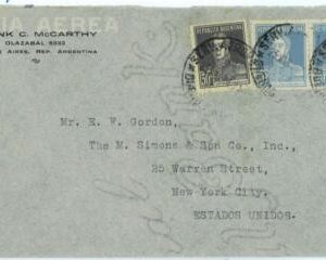 aa3008 - ARGENTINA - POSTAL HISTORY - Airmail  COVER to the USA 1934