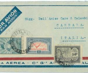 aa3014 - ARGENTINA - POSTAL HISTORY -  AIRMAIL COVER to ITALY  Aeropostale  1932