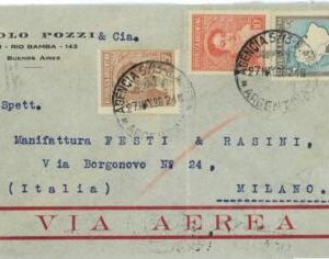 aa3026 - ARGENTINA - POSTAL HISTORY - Airmail COVER to ITALY via CONDOR 1936