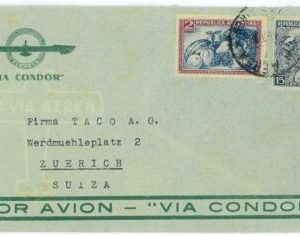 aa3023 - ARGENTINA - POSTAL HISTORY -  COVER to SWITZERLAND via CONDOR  1937