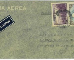 aa3029 - ARGENTINA - POSTAL HISTORY - Airmail COVER to FRANCE via CONDOR 1930's