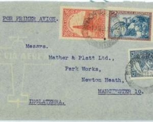 aa3032  - ARGENTINA - POSTAL HISTORY - AIRMAIL Cover to ENGLAND  1930