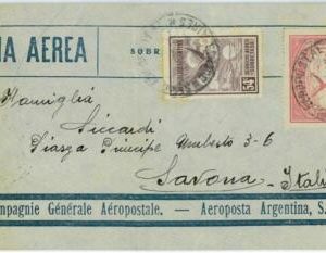 aa3036 - ARGENTINA - POSTAL HISTORY -  AIRMAIL COVER to ITALY  Aeropostale  1932