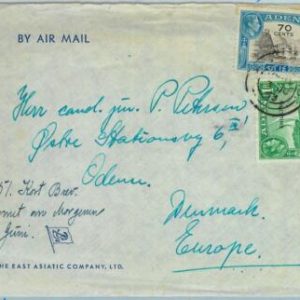 90560 -  ADEN - POSTAL HISTORY -  AIRMAIL COVER  to DENMARK with content ! 1953