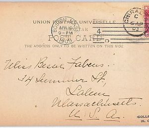 42148  - GIBRALTAR -  POSTAL HISTORY - POSTCARD to USA 1903