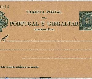 34664  SPAIN España - ENTERO POSTAL  stationery: Laiz # 43: Portugal y Gibraltar