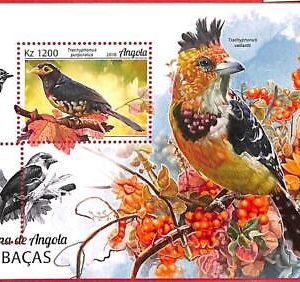 A1540 -  ANGOLA - ERROR: MISSPERF Souvenir sheet - 2018  Birds