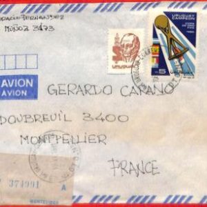 aa2454 - URUGUAY - Postal History -  COVER to FRANCE - FOOTBALL FIFA 1981